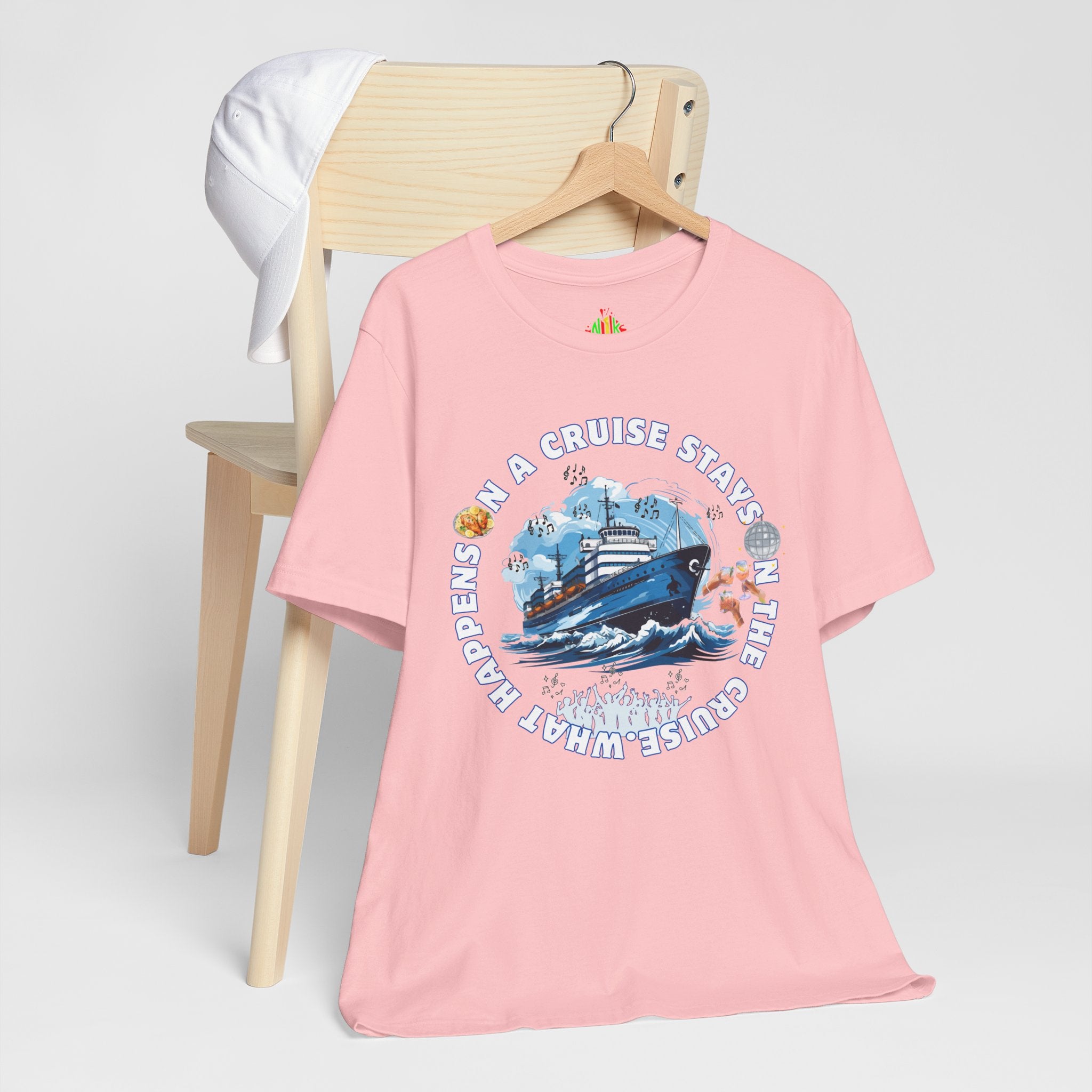 Fun Cruise Vibes Unisex Tee - "What Happens on a Cruise Stays on a Cruise"